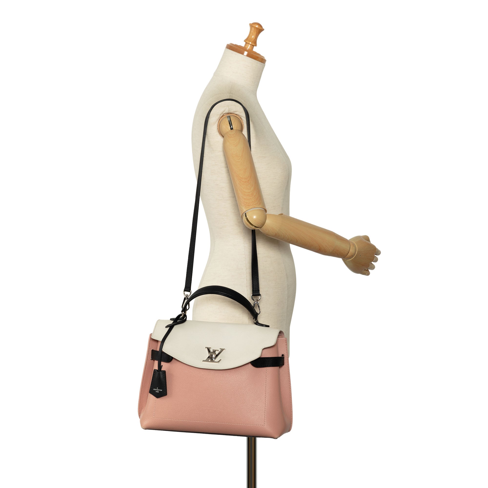 Pink Louis Vuitton Lockme Ever MM Satchel