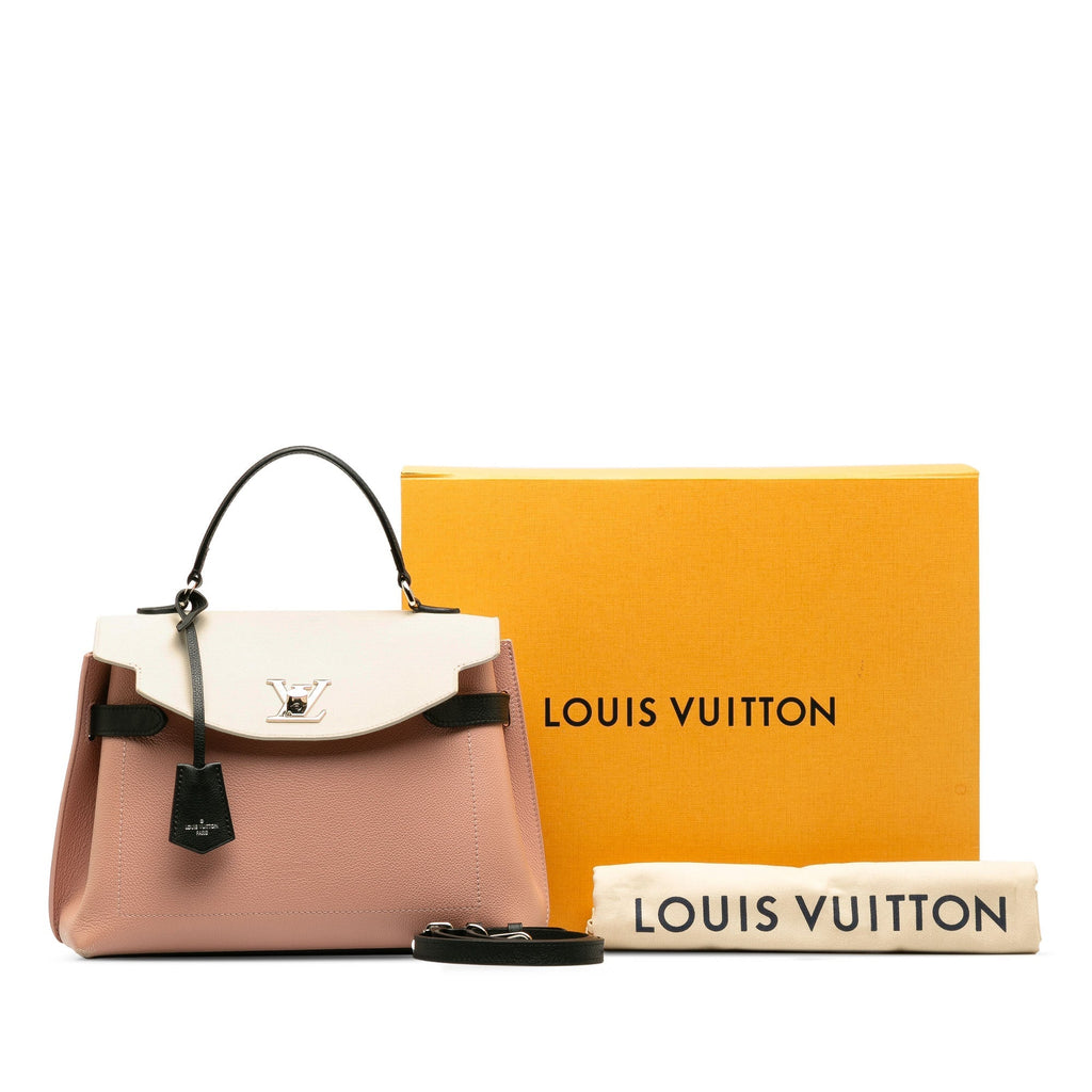 Pink Louis Vuitton Lockme Ever MM Satchel