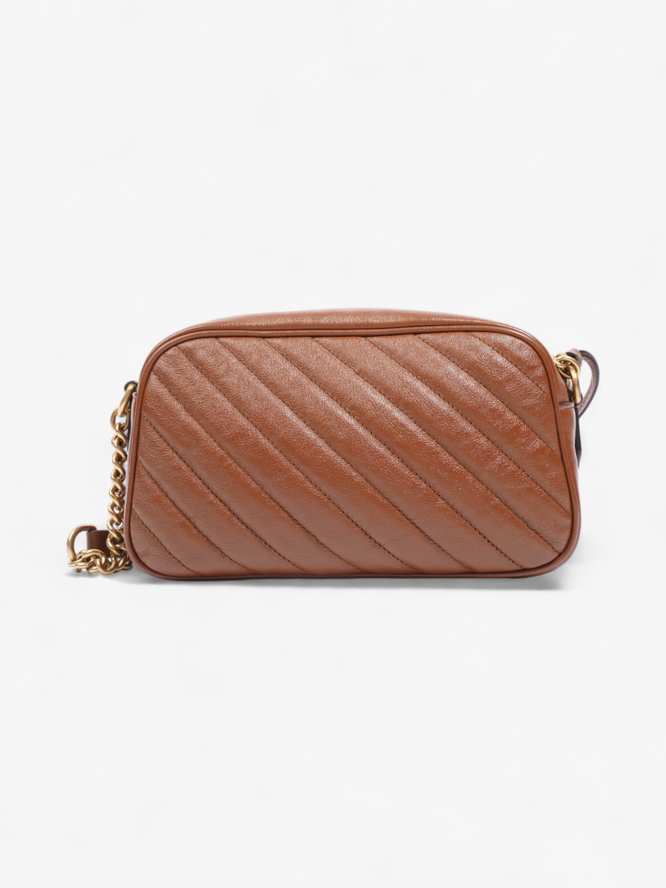Gucci GG Marmont Brown Matelasse Leather Small