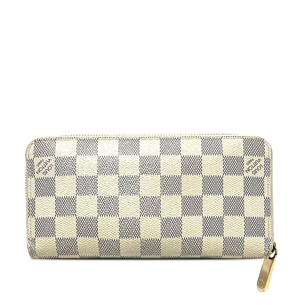 White Louis Vuitton Damier Azur Zippy Wallet