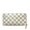 White Louis Vuitton Damier Azur Zippy Wallet