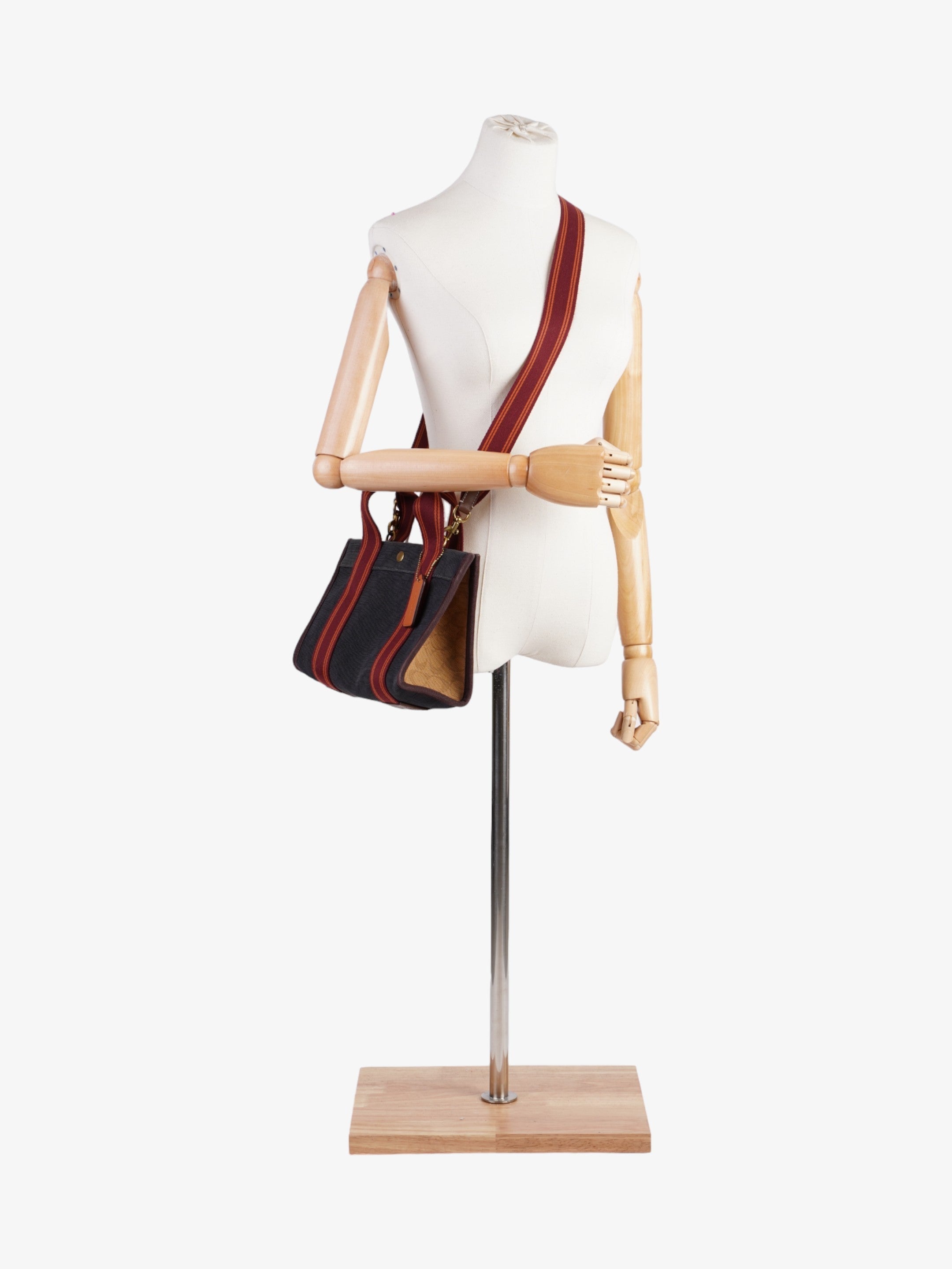 Coach Spin Tote 27 Navy Canvas