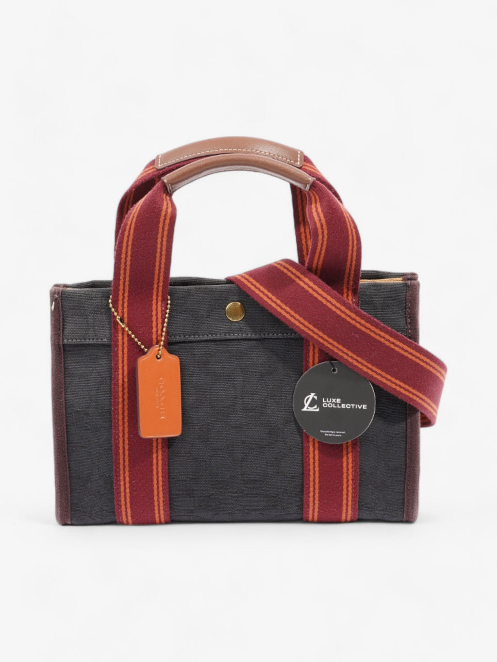 Coach Spin Tote 27 Navy Canvas