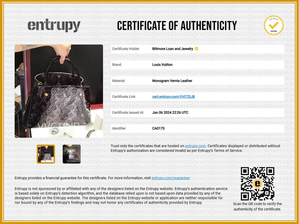 Louis Vuitton Monogram Amarante Vernis Montaigne MM Satchel