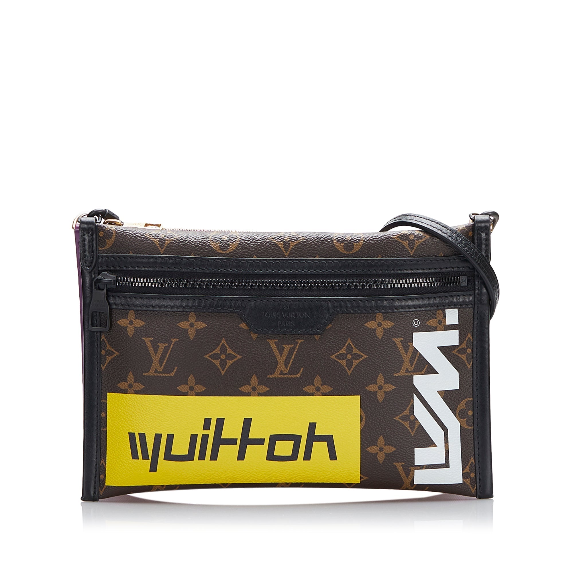 Louis Vuitton Double Flat Messenger Brown Monogram Canvas