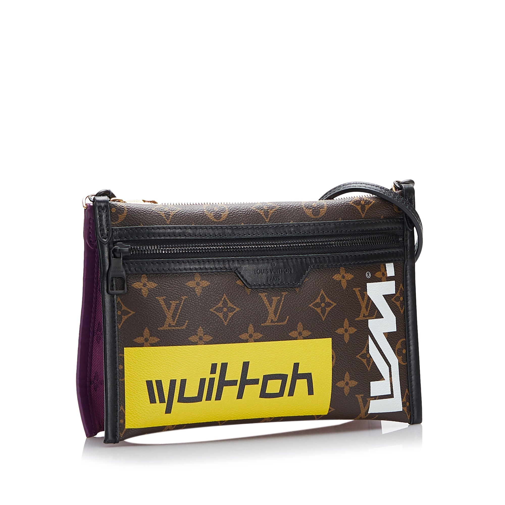 Louis Vuitton Double Flat Messenger Brown Monogram Canvas