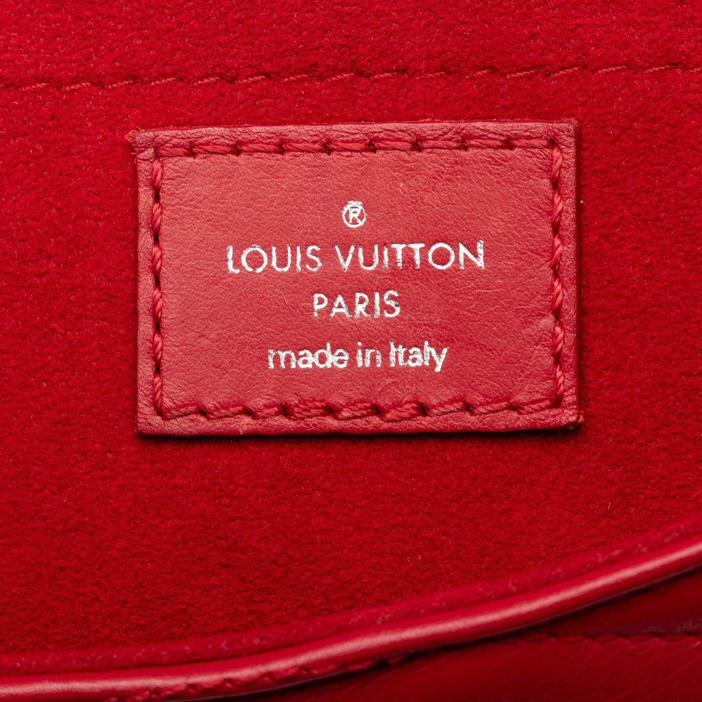 Red Louis Vuitton New Wave Chain Bag MM Satchel