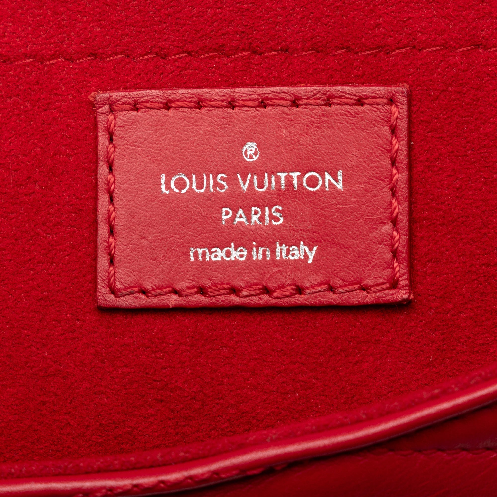 Red Louis Vuitton New Wave Chain Bag MM Satchel
