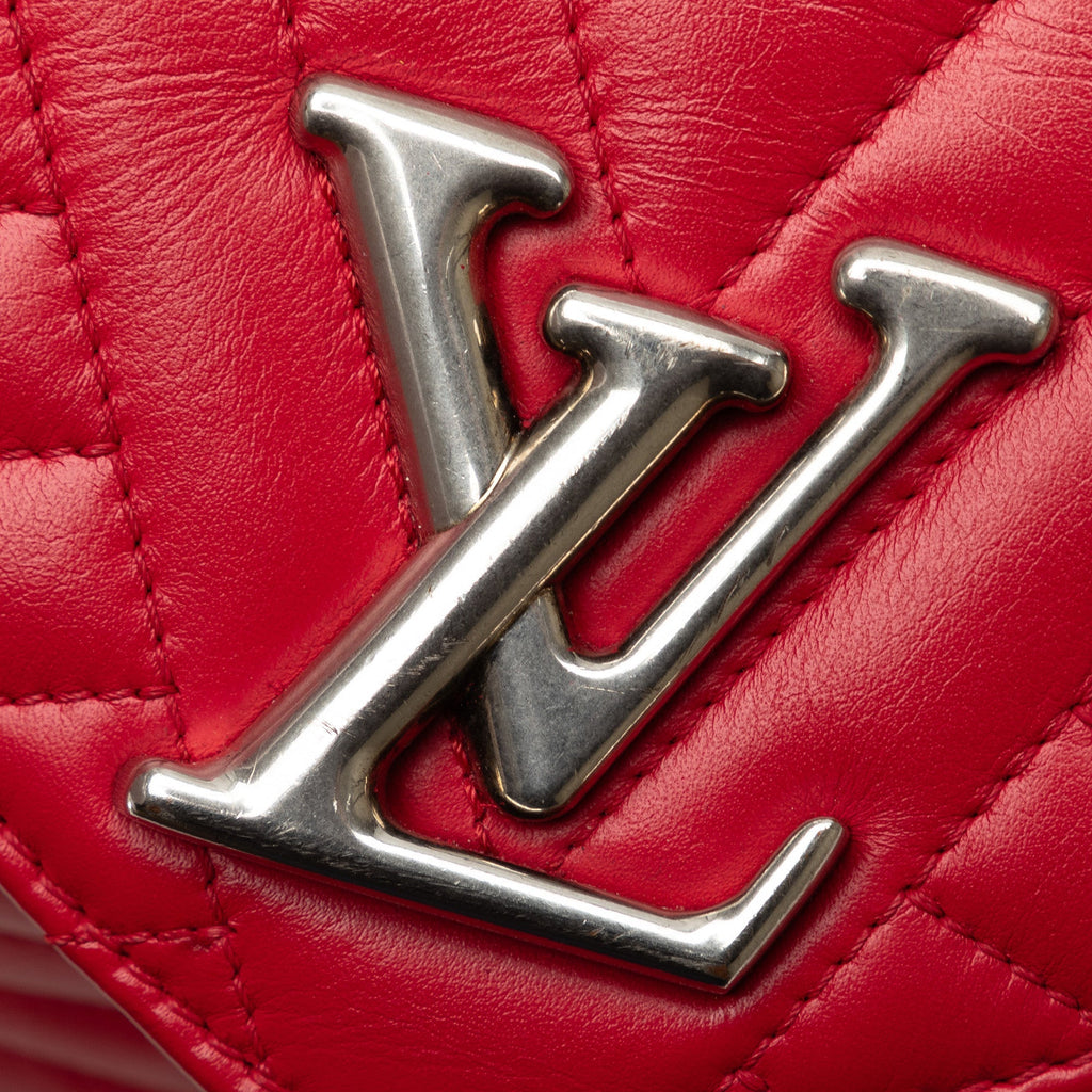 Red Louis Vuitton New Wave Chain Bag MM Satchel