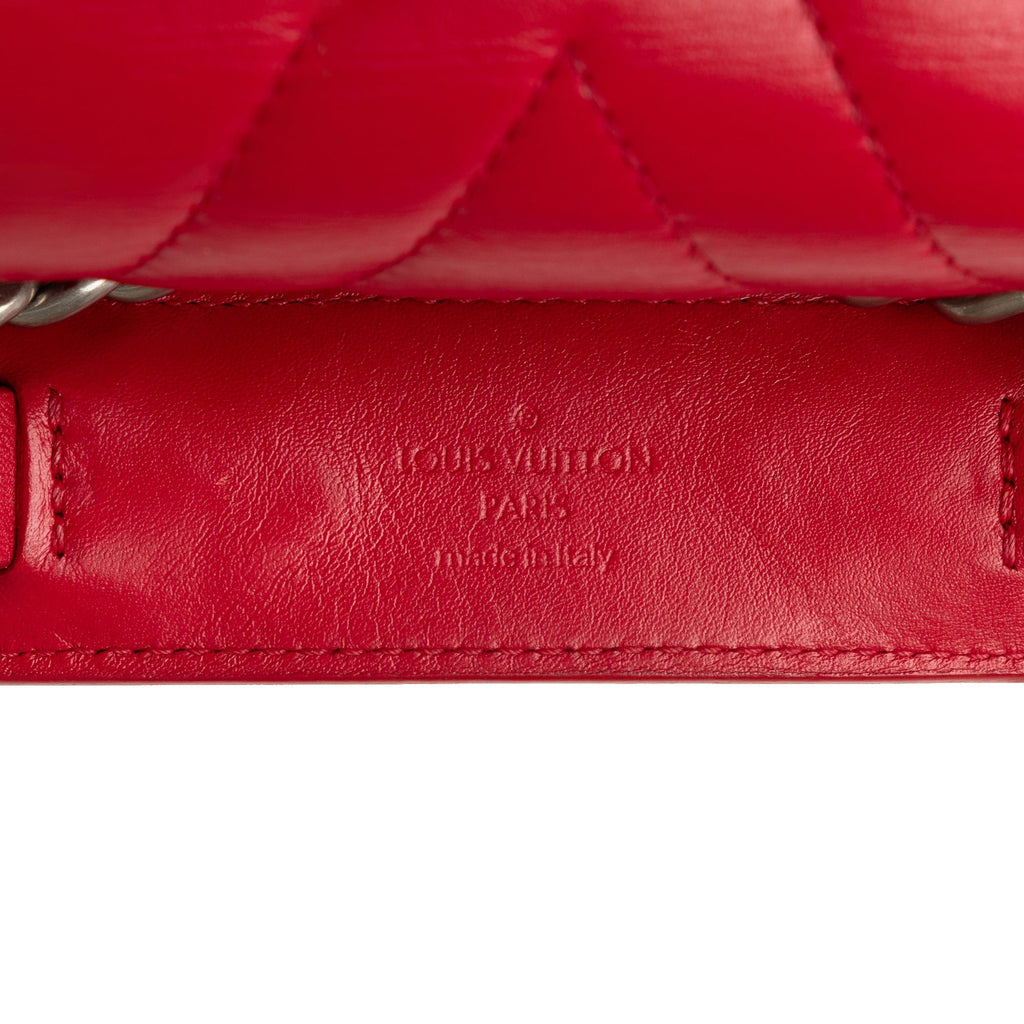 Red Louis Vuitton New Wave Chain Bag MM Satchel