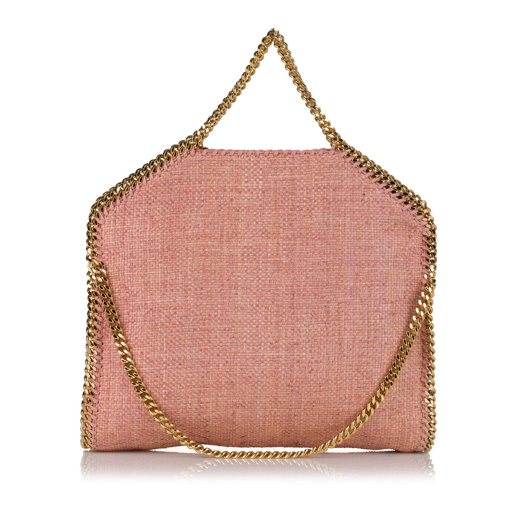 Pink Stella McCartney Falabella Boucle Fold-Over Tote Bag