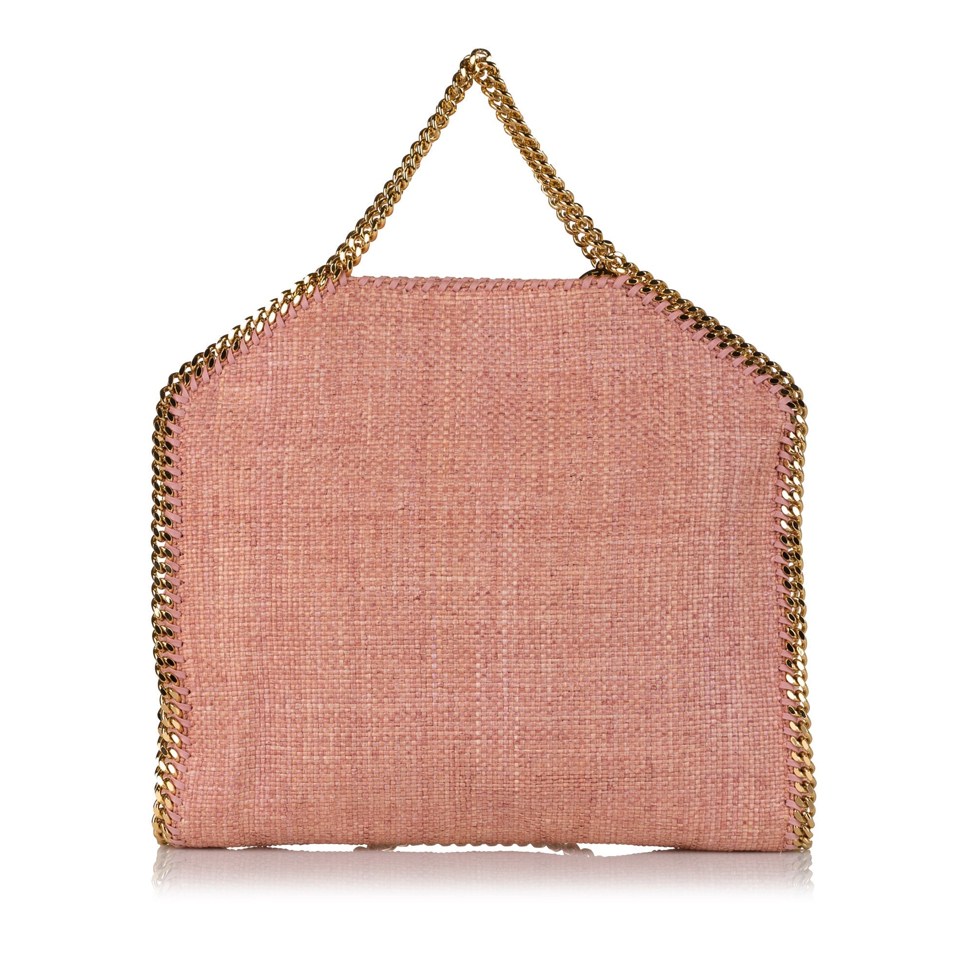 Pink Stella McCartney Falabella Boucle Fold-Over Tote Bag