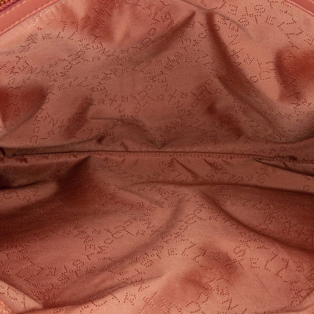 Pink Stella McCartney Falabella Boucle Fold-Over Tote Bag
