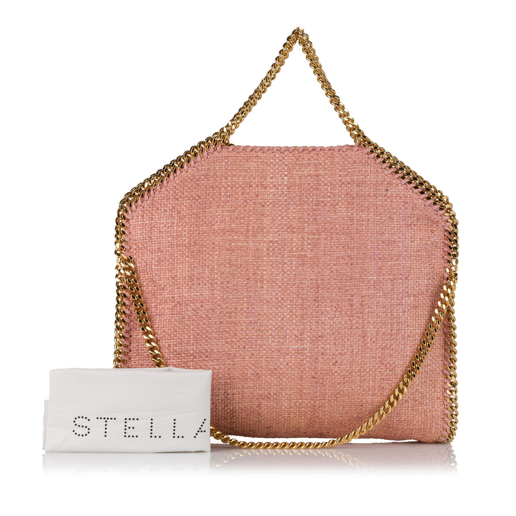 Pink Stella McCartney Falabella Boucle Fold-Over Tote Bag