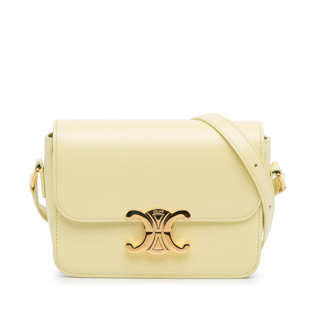Celine Triomphe Teen Yellow Calfskin