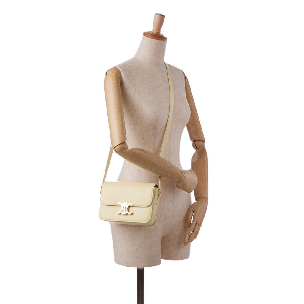 Celine Triomphe Teen Yellow Calfskin