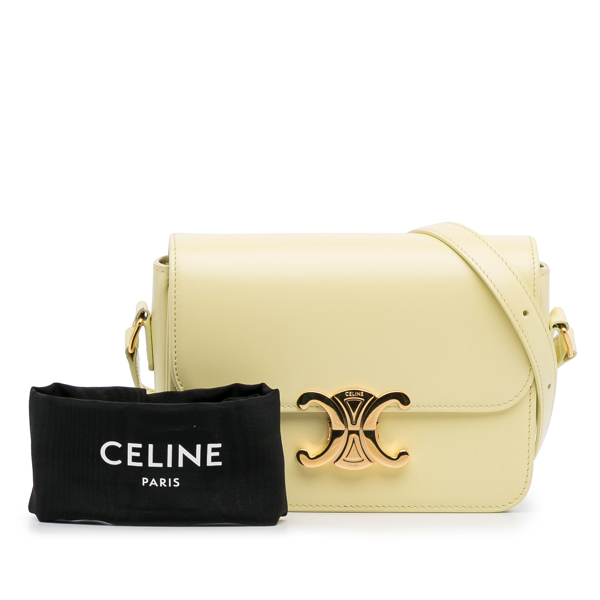 Celine Triomphe Teen Yellow Calfskin