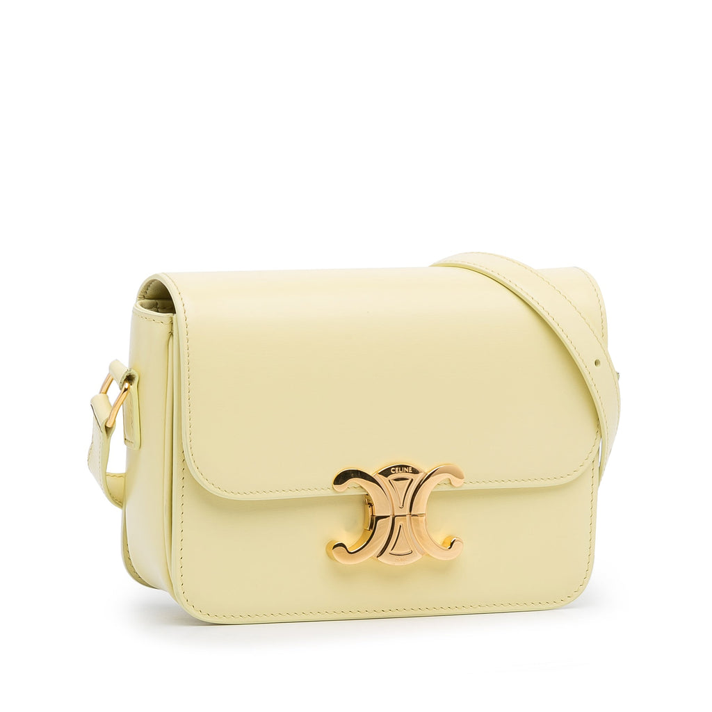 Celine Triomphe Teen Yellow Calfskin