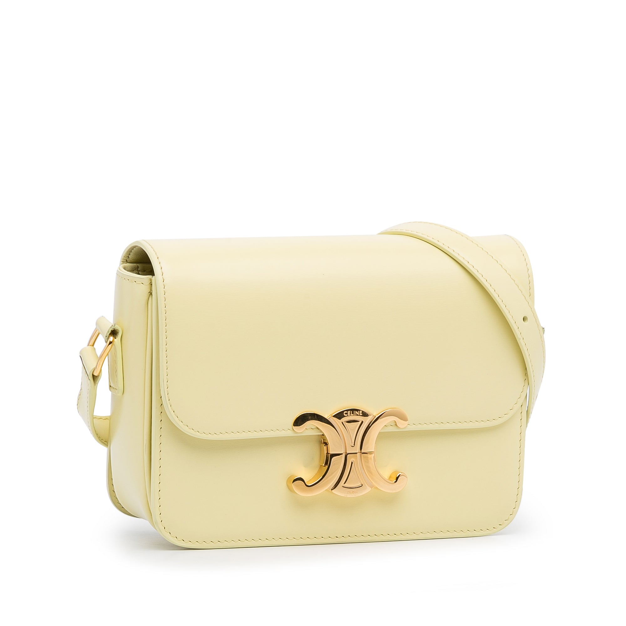 Celine Triomphe Teen Yellow Calfskin