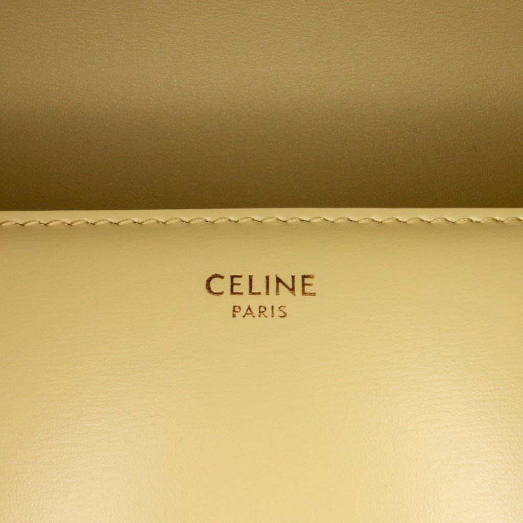 Celine Triomphe Teen Yellow Calfskin