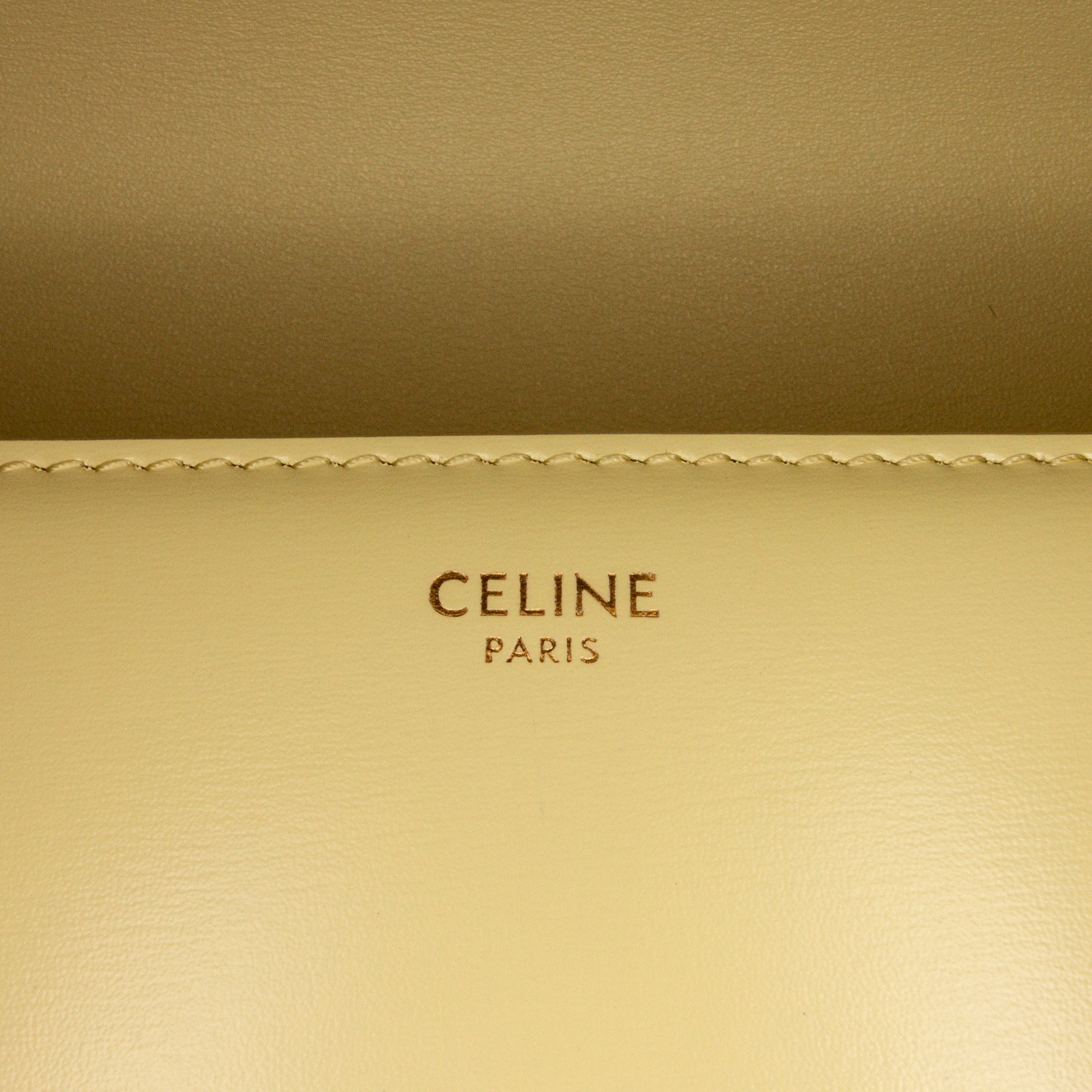 Celine Triomphe Teen Yellow Calfskin