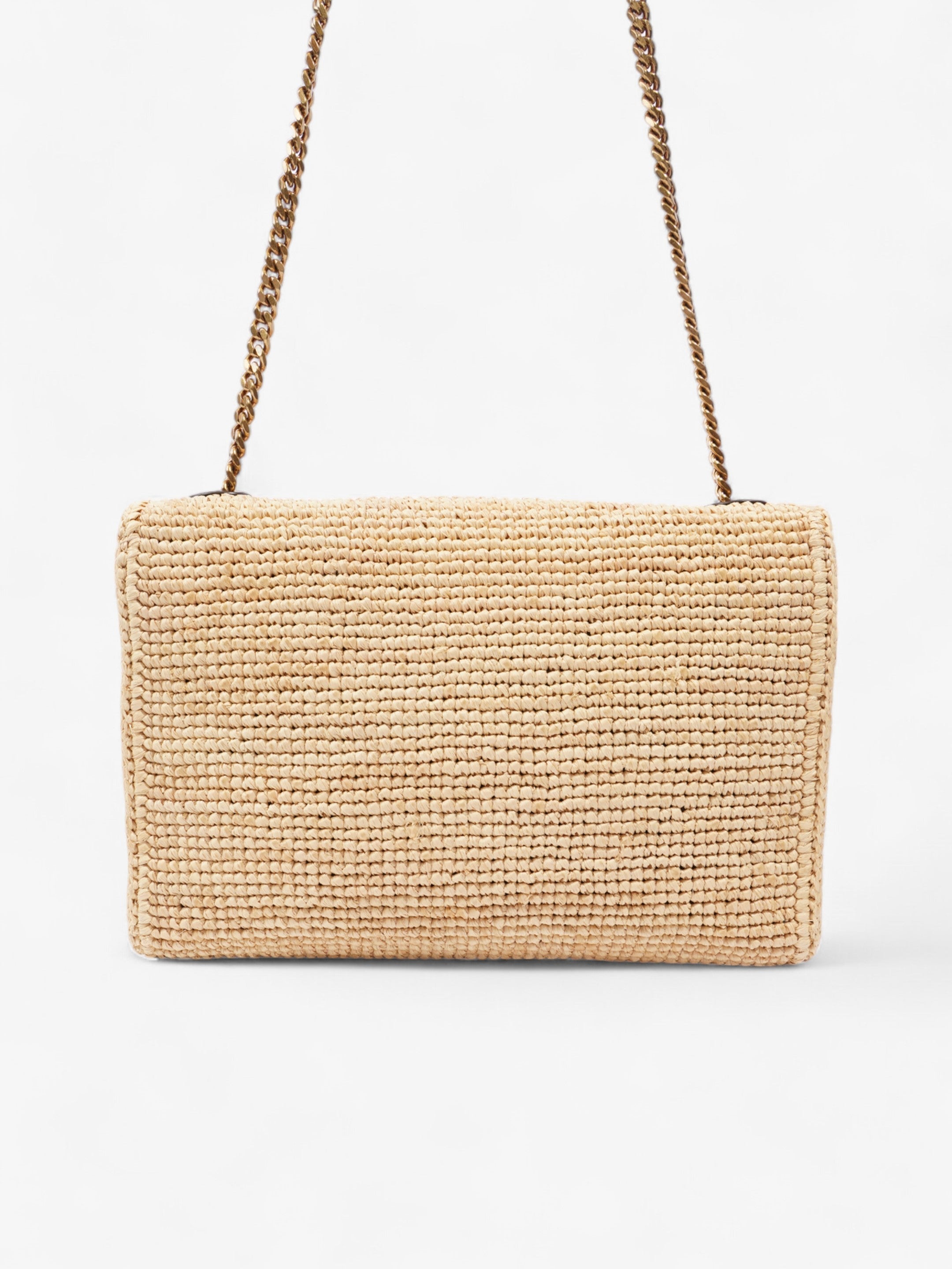 Saint Laurent Kate Natural Raffia Medium