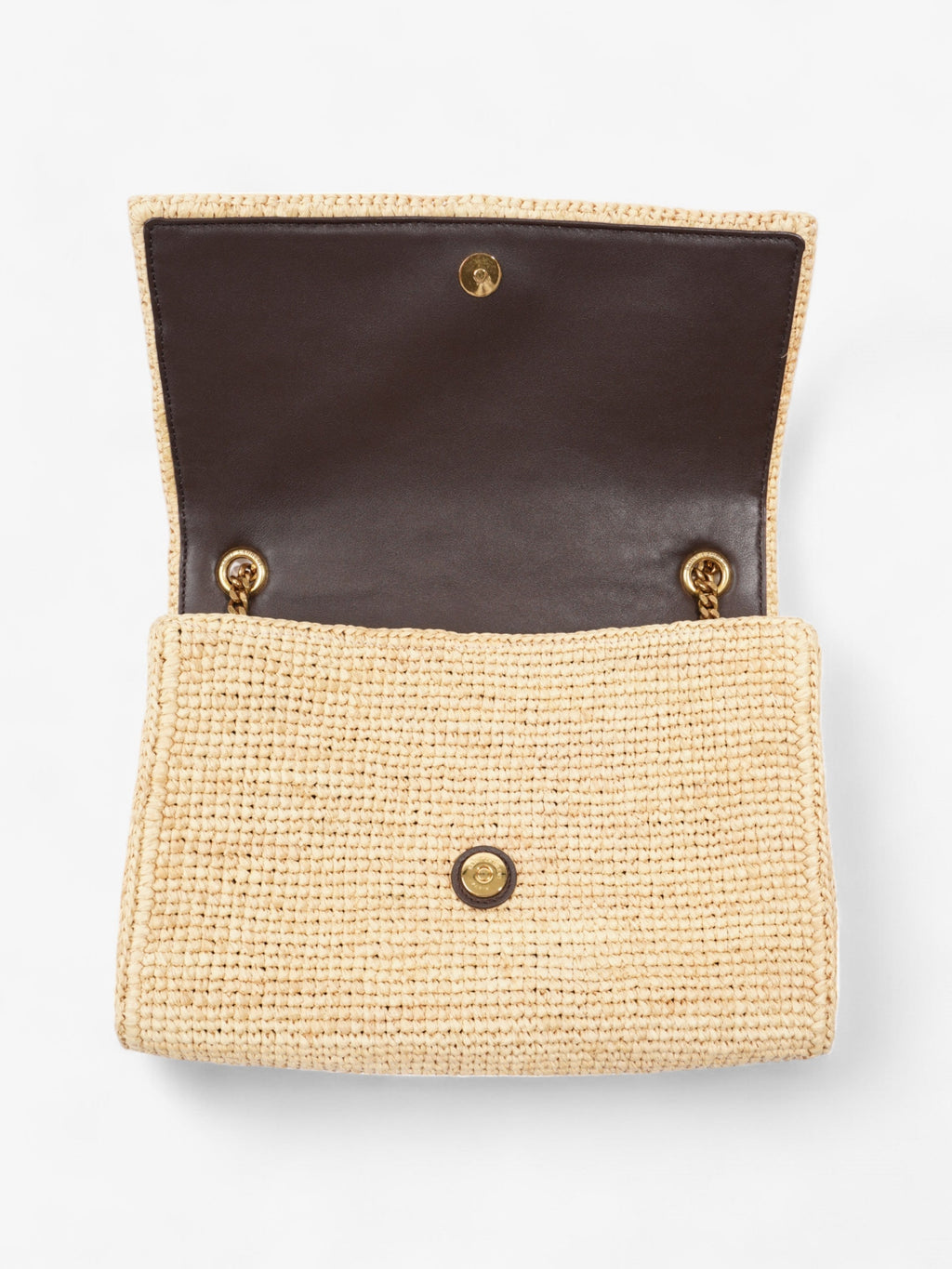 Saint Laurent Kate Natural Raffia Medium
