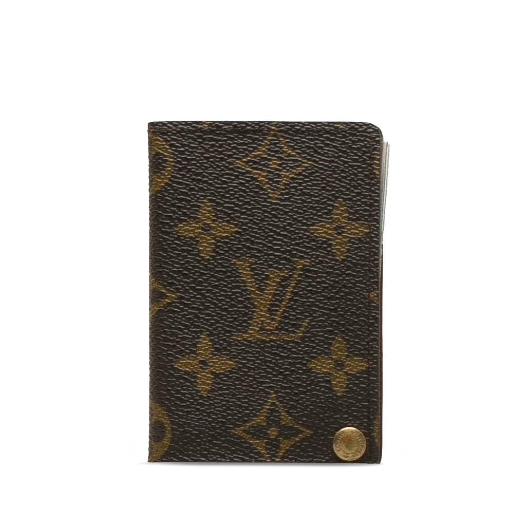 Brown Louis Vuitton Monogram Porte-Cartes Credit Pression Card Holder