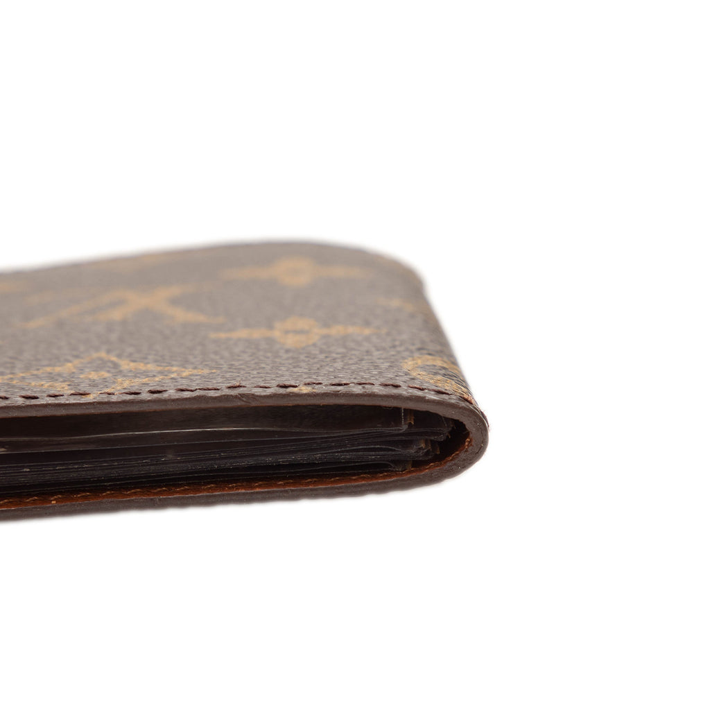 Brown Louis Vuitton Monogram Porte-Cartes Credit Pression Card Holder