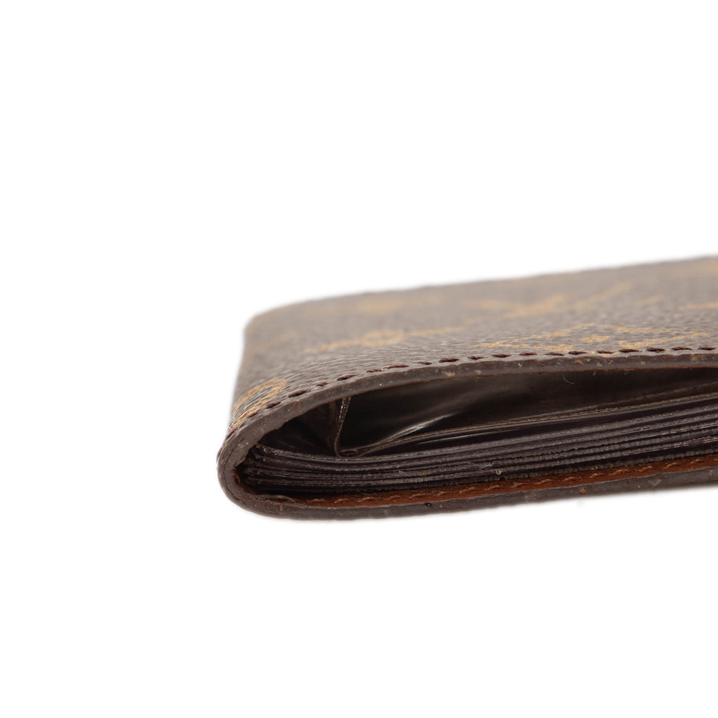 Brown Louis Vuitton Monogram Porte-Cartes Credit Pression Card Holder