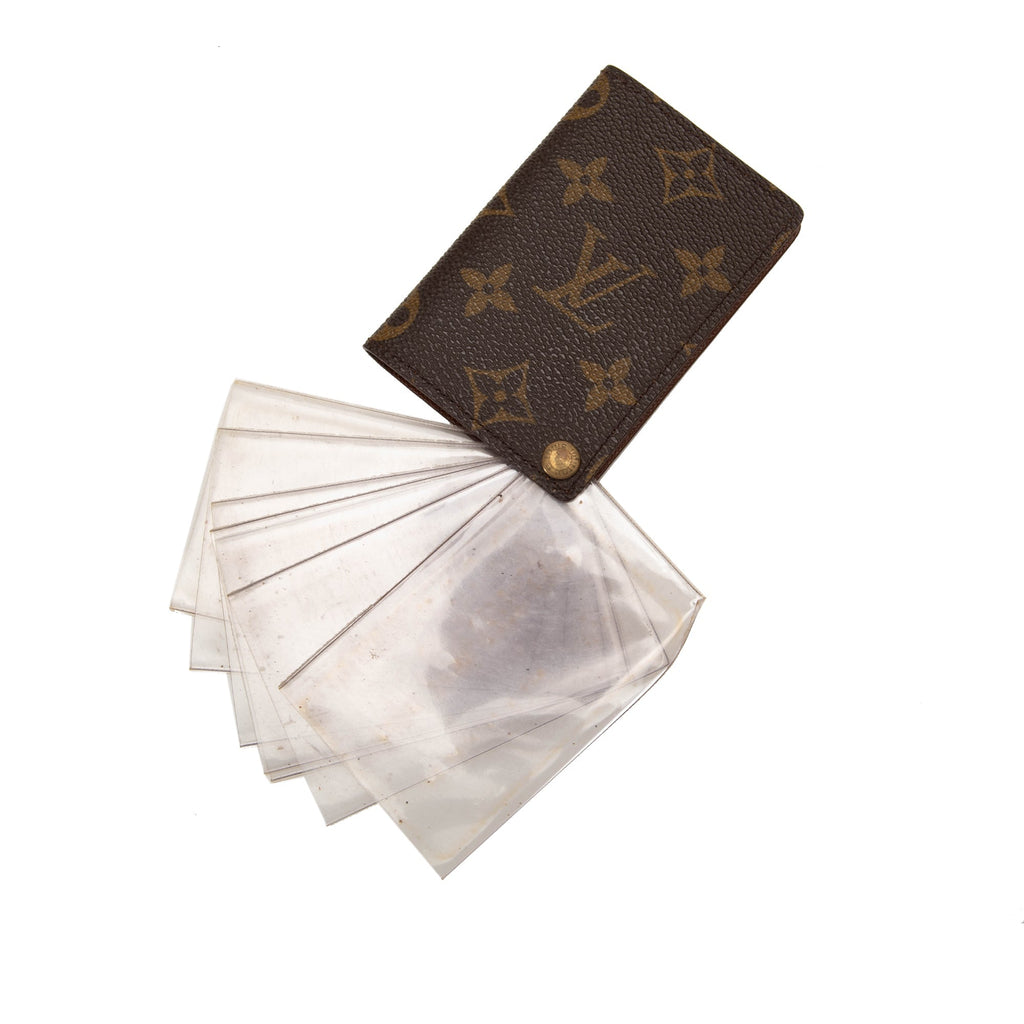 Brown Louis Vuitton Monogram Porte-Cartes Credit Pression Card Holder