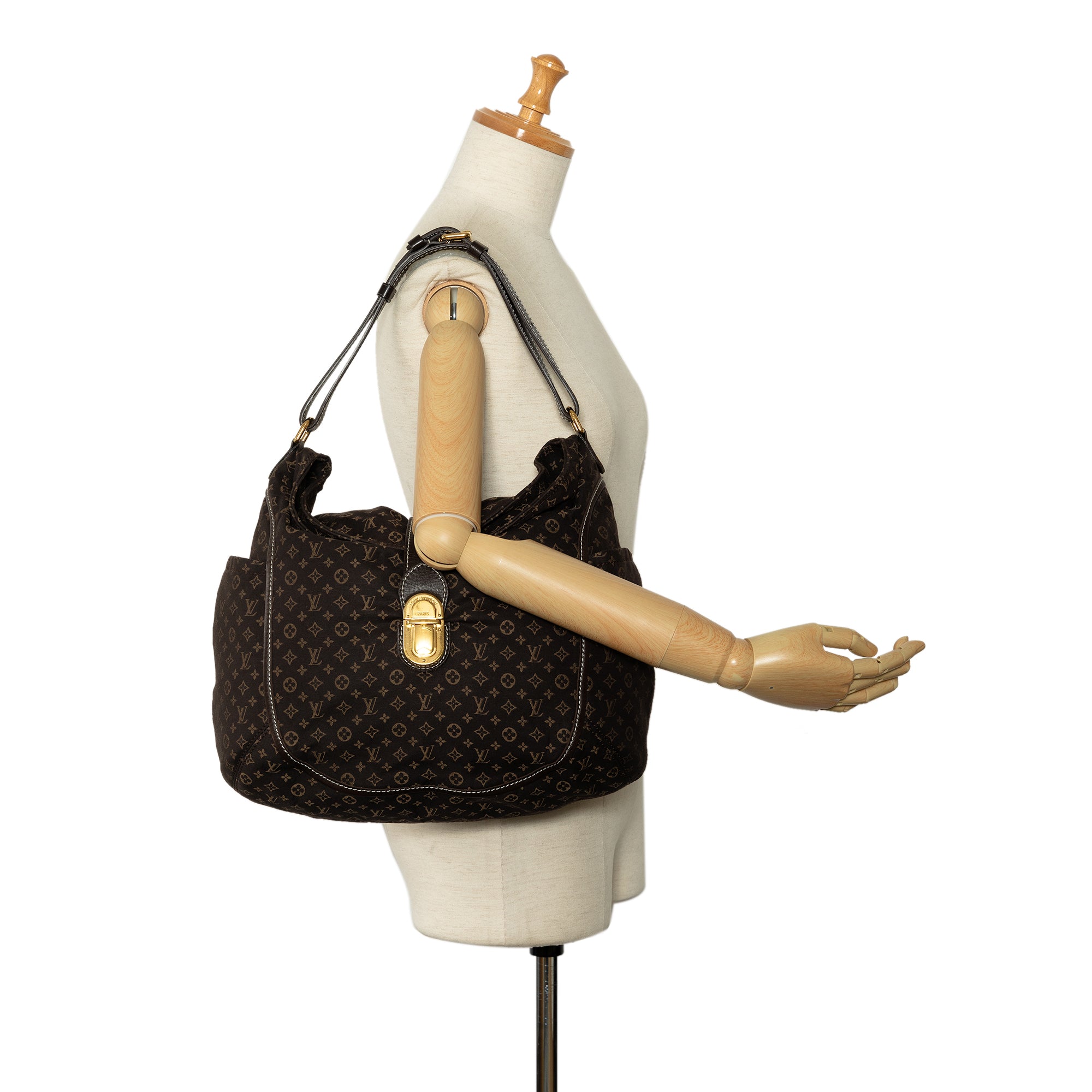 Brown Louis Vuitton Monogram Mini Lin Romance Hobo Bag
