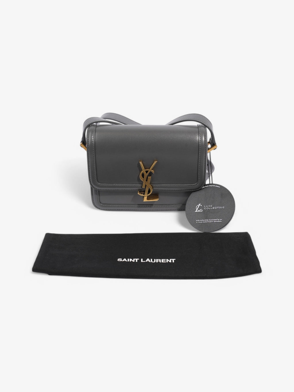 Saint Laurent SOLFERINO Grey Leather Small