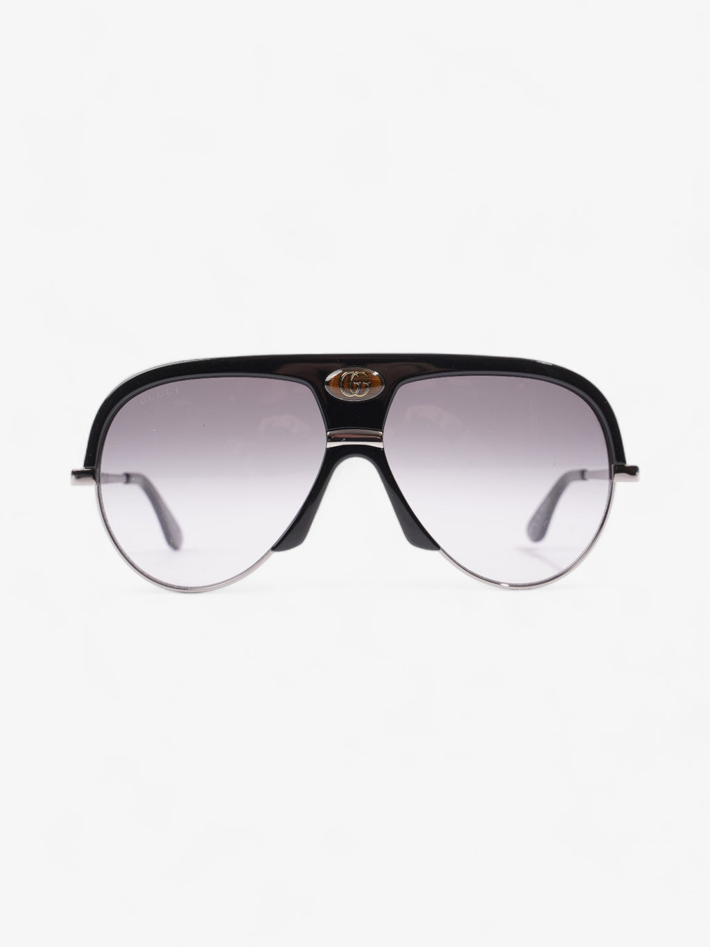 Gucci Navigator Sunglasses Black Acetate 145mm