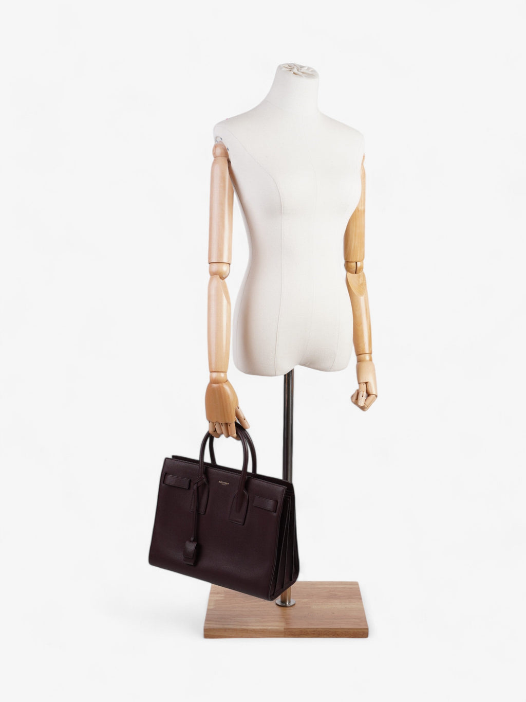 Saint Laurent Sac De Jour Maroon Grained Leather Small