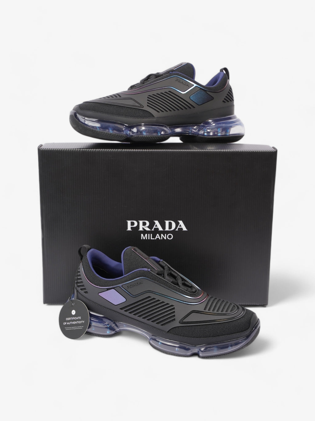 Prada Cloudbust Air Sport Sneakers Black / Iridescent  Rubber EU 41 UK 8