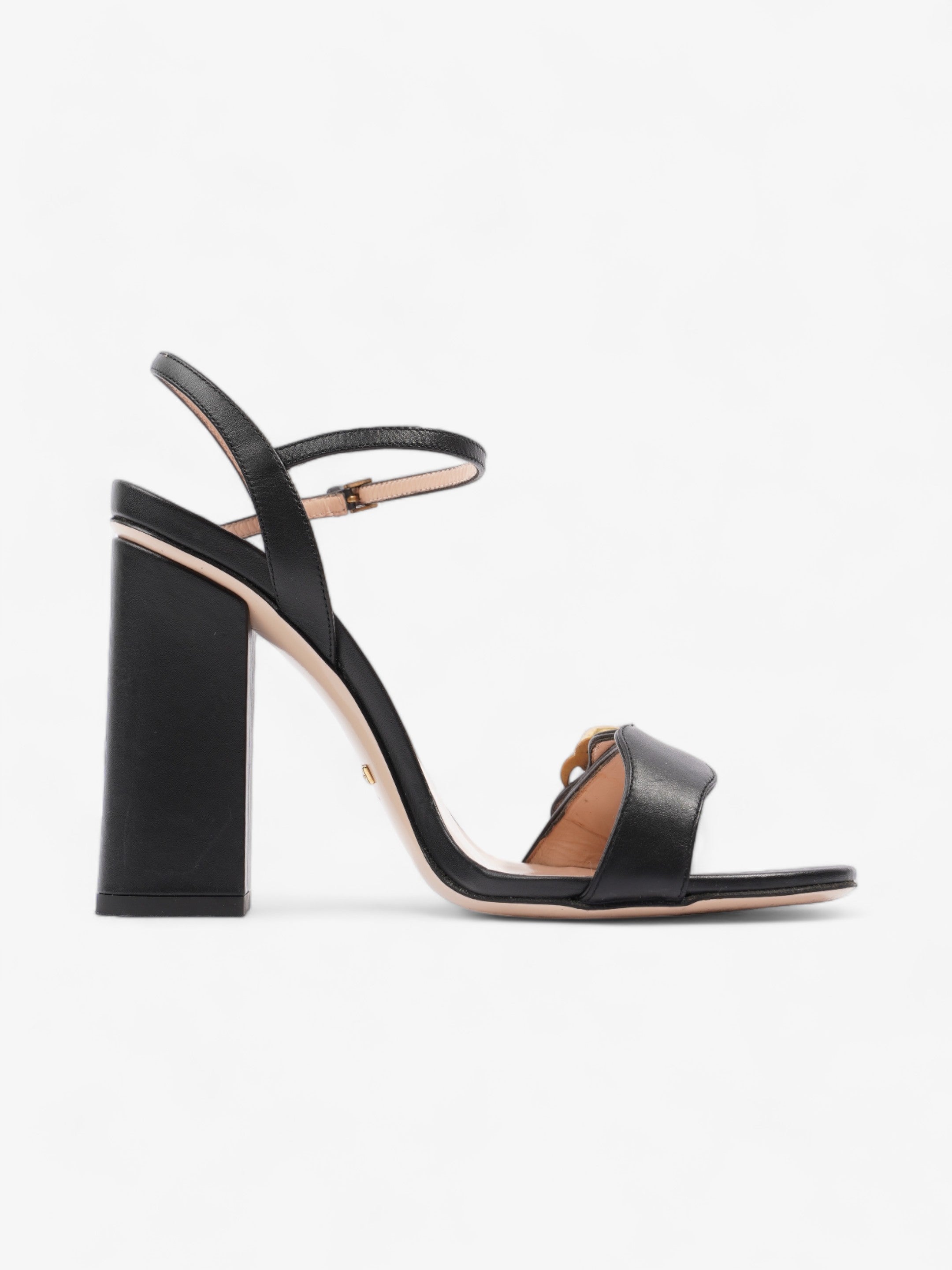 Gucci GG Marmont Heels 85mm Black Leather EU 37 UK 4