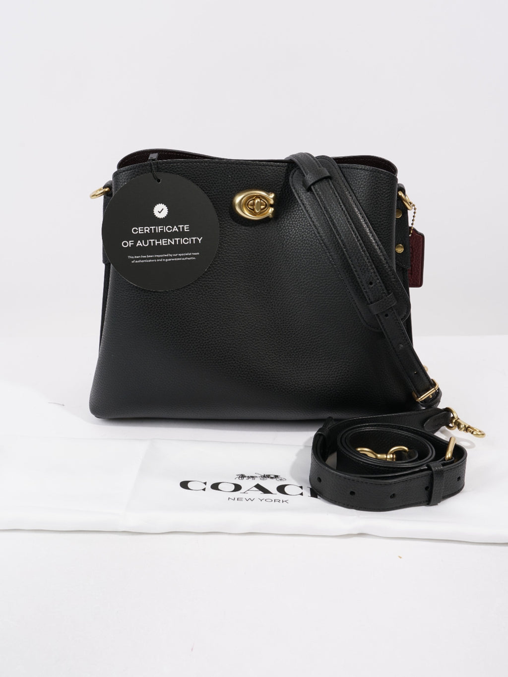 Coach Willow Bucket Bag Black Grained Leather