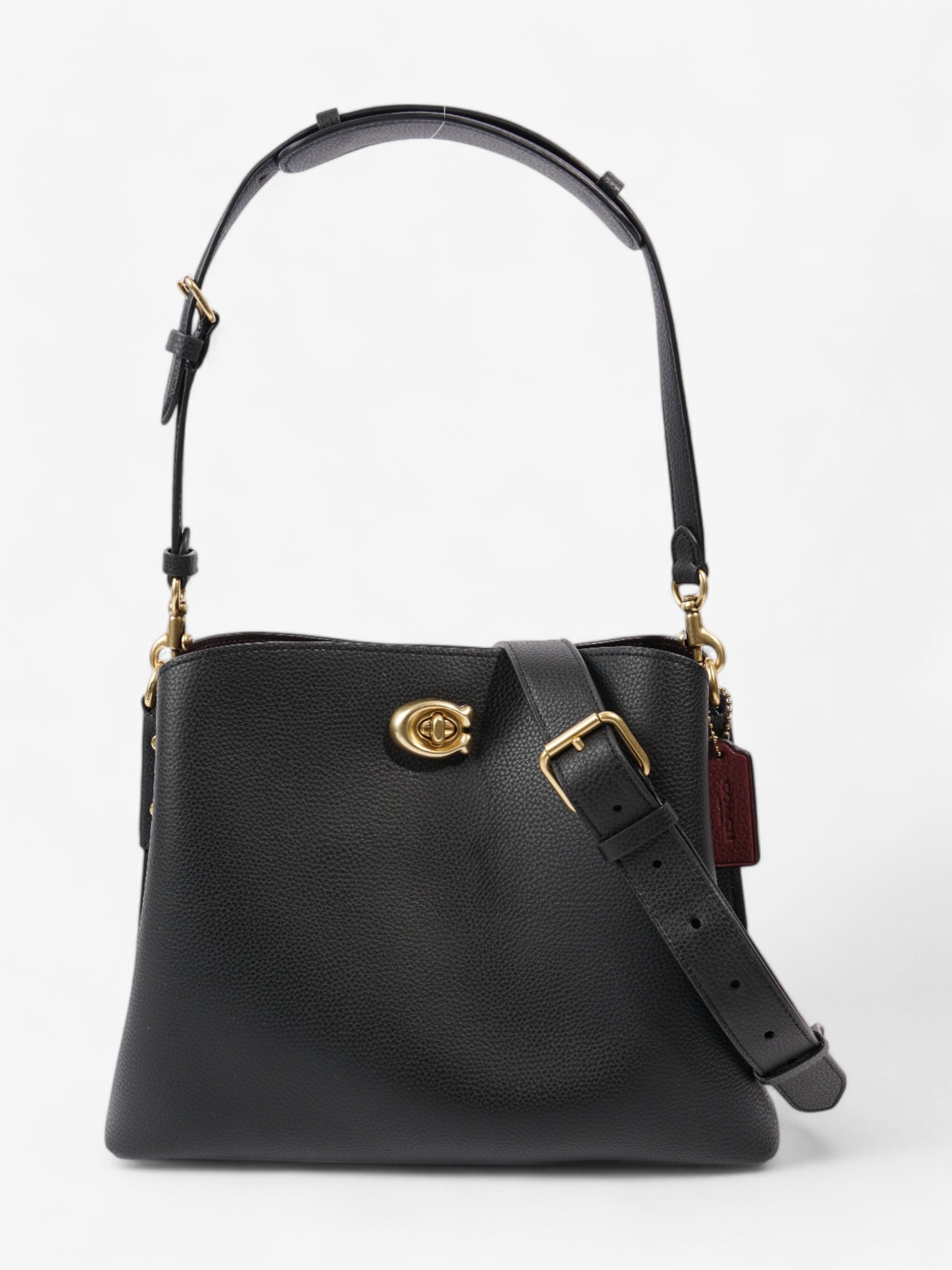 Coach Willow Bucket Bag Black Grained Leather