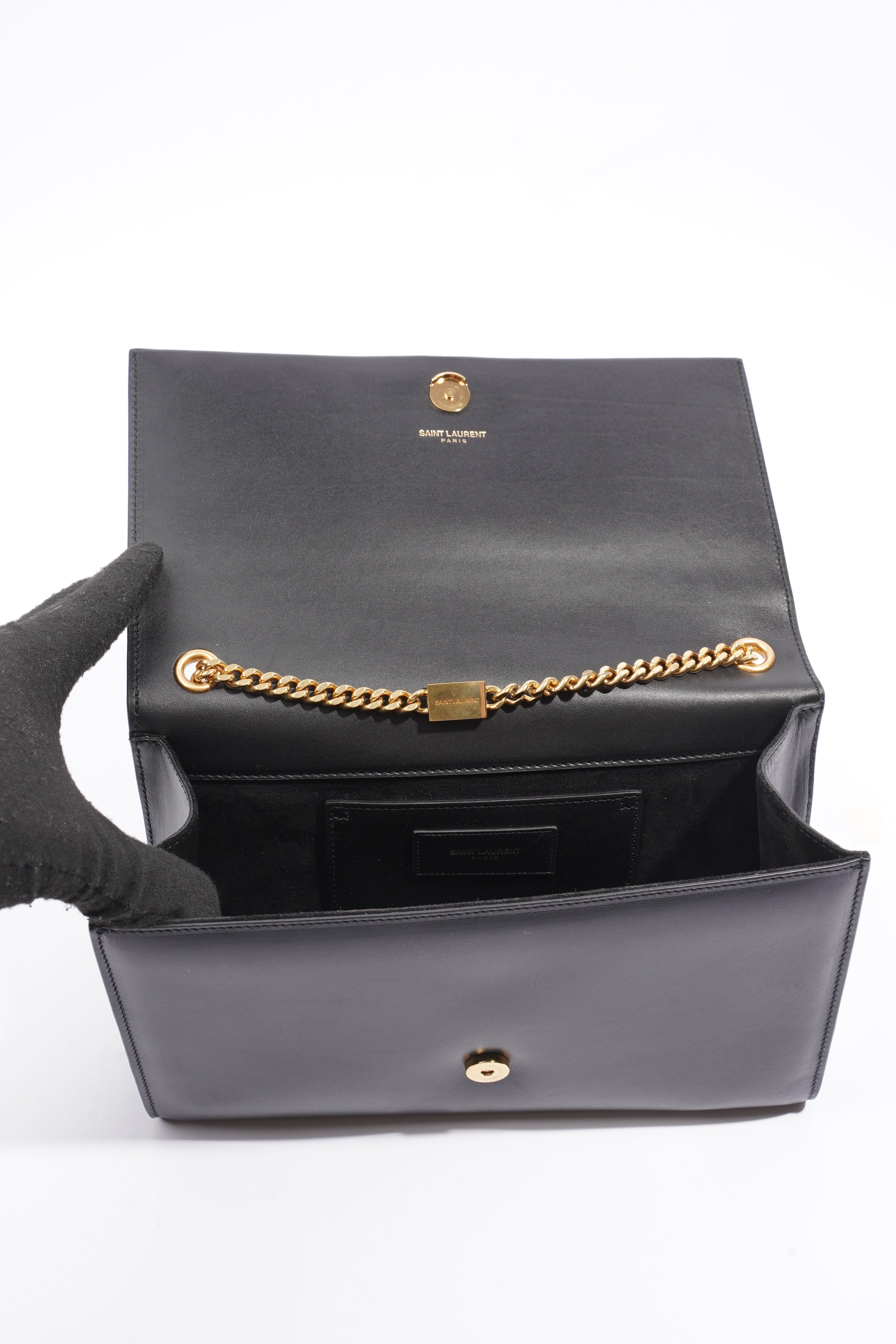 Saint Laurent Kate Tassel Black Leather Medium