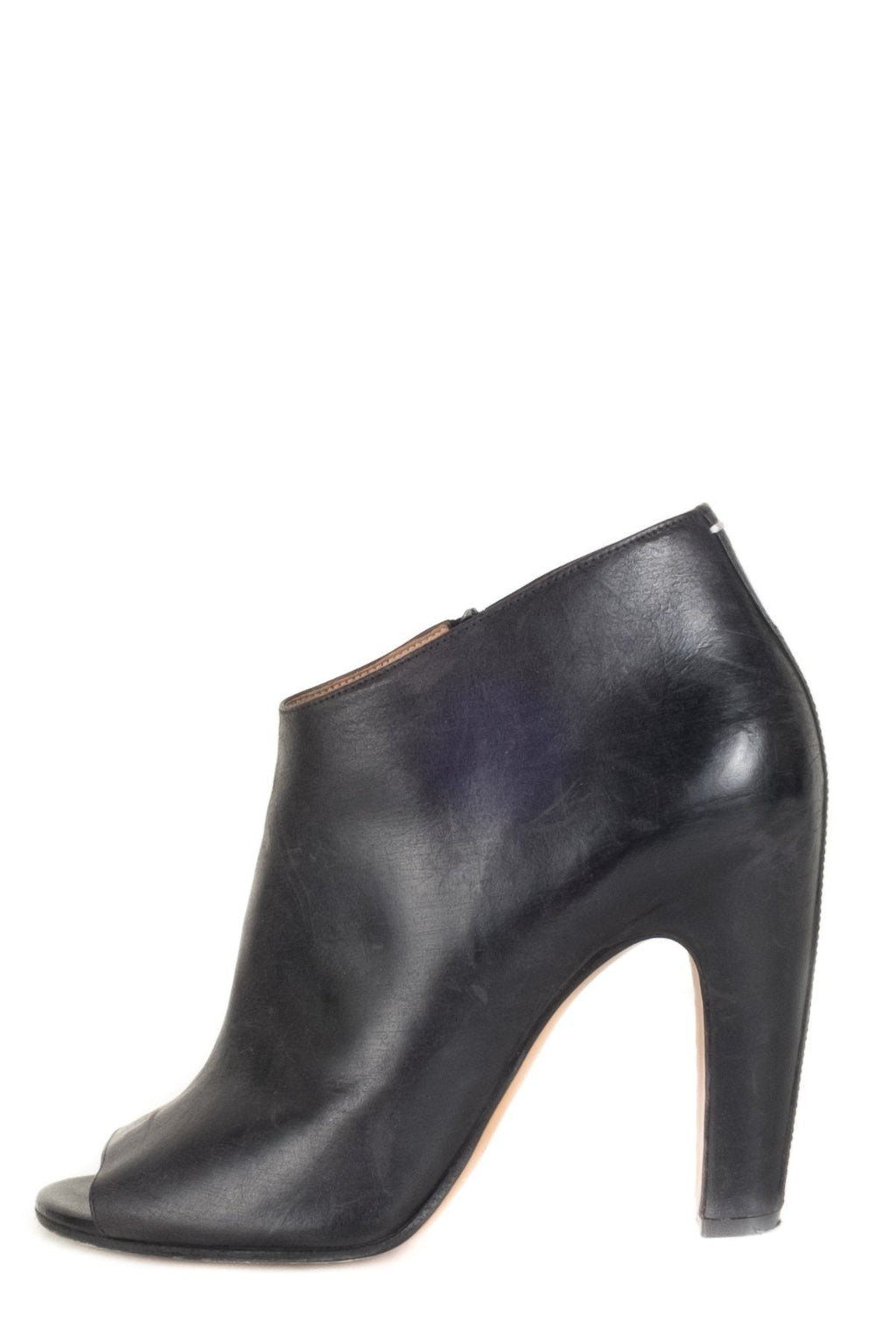 Maison Margiela Black Leather Booties 39.5 Sale