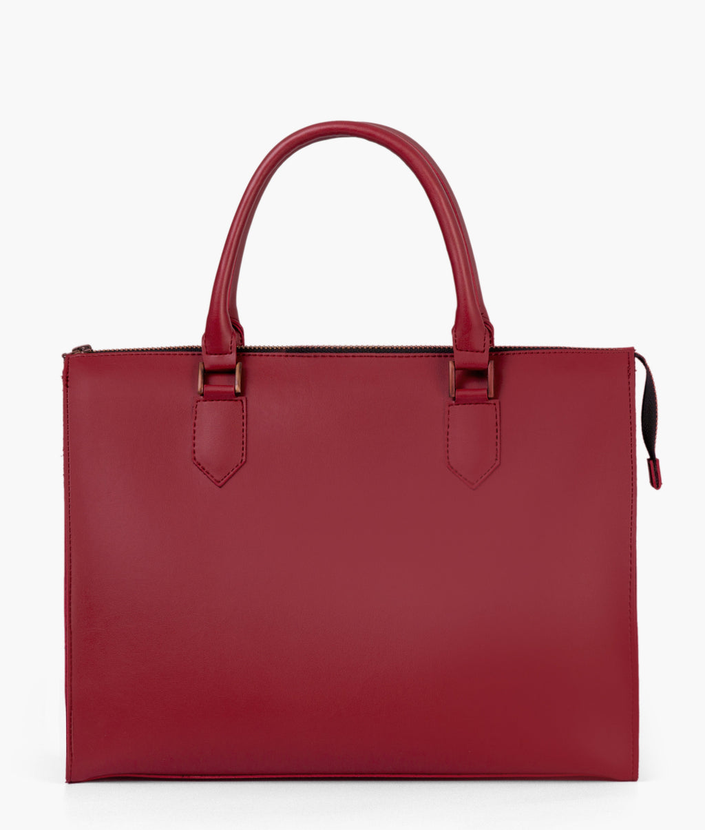 Maroon workplace handbag