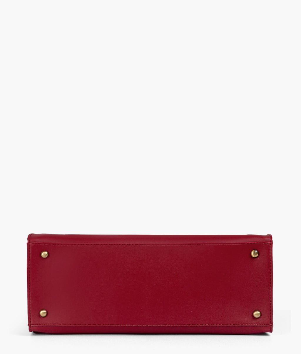 Maroon workplace handbag