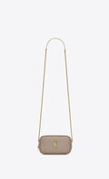 Saint Laurent Women Mini Lou Leather Shoulder Bag W/ Chain