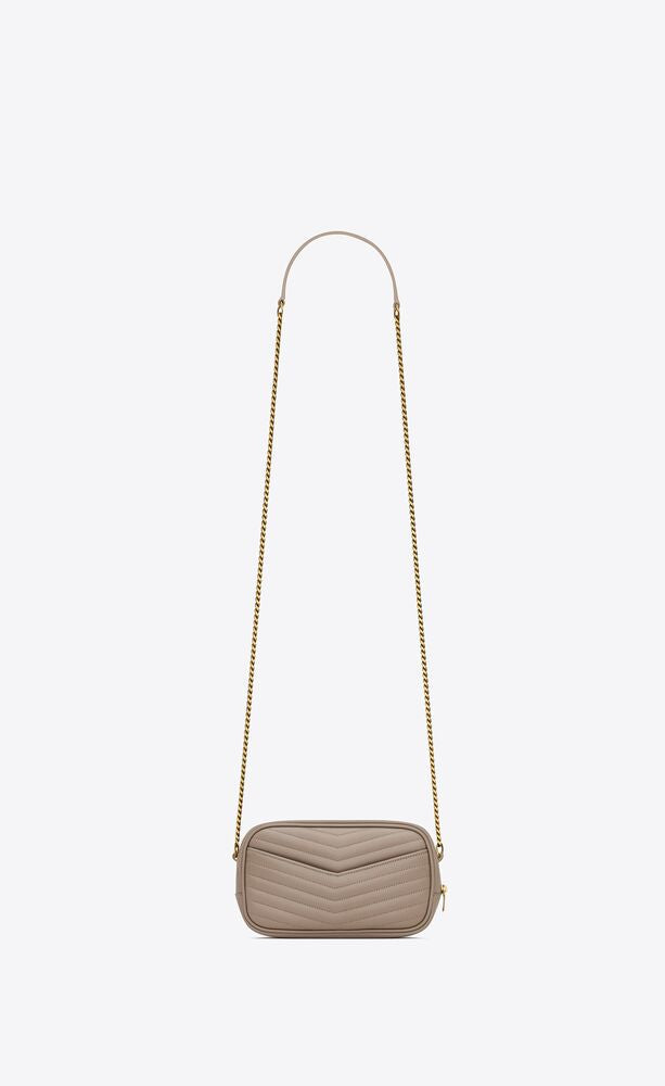 Saint Laurent Women Mini Lou Leather Shoulder Bag W/ Chain