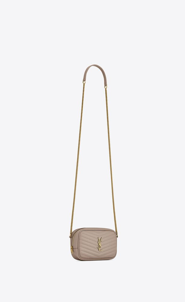 Saint Laurent Women Mini Lou Leather Shoulder Bag W/ Chain