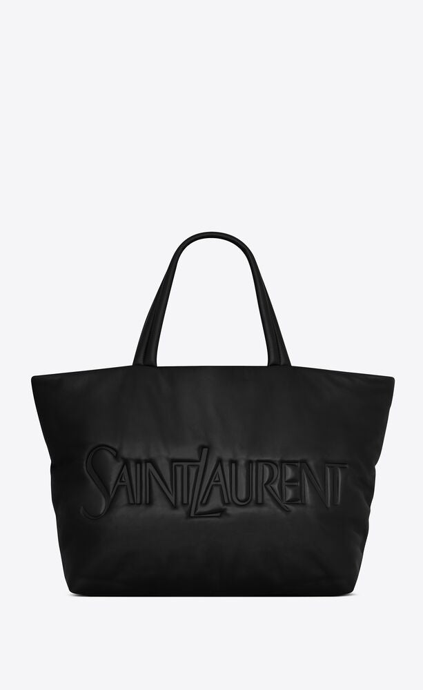 Saint Laurent Men Saint Laurent Leather Tote Bag