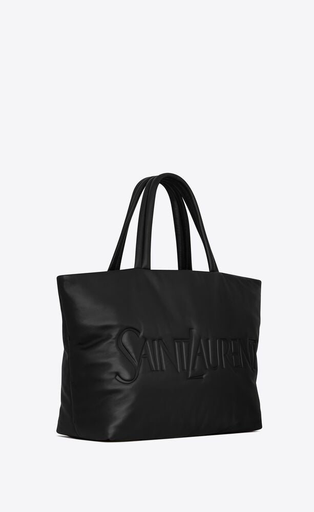 Saint Laurent Men Saint Laurent Leather Tote Bag