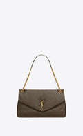 Saint Laurent Women Large Calypso Leather Shoulder Bag