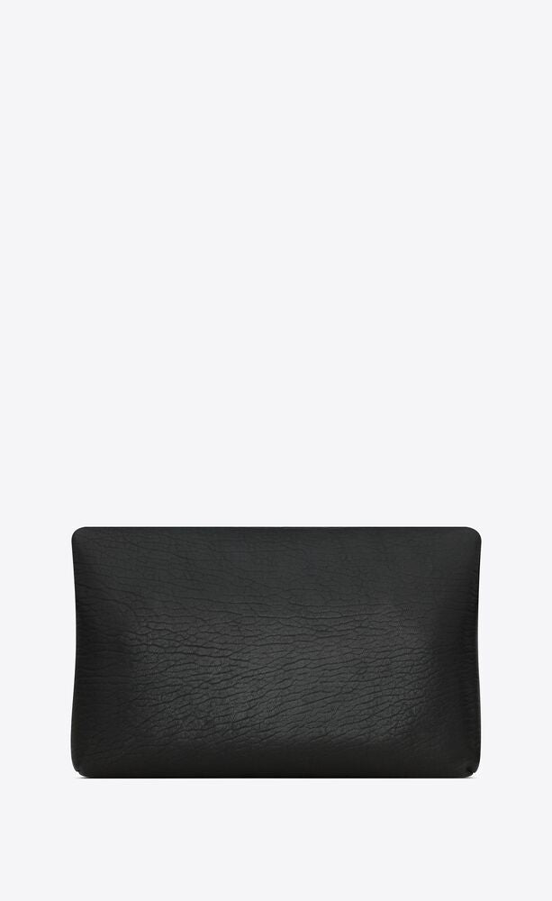Saint Laurent Men Cassandre Large Leather Pouch